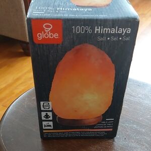 New 7" Himalayan Salt Lamp Wood Base Regular Wall Plug